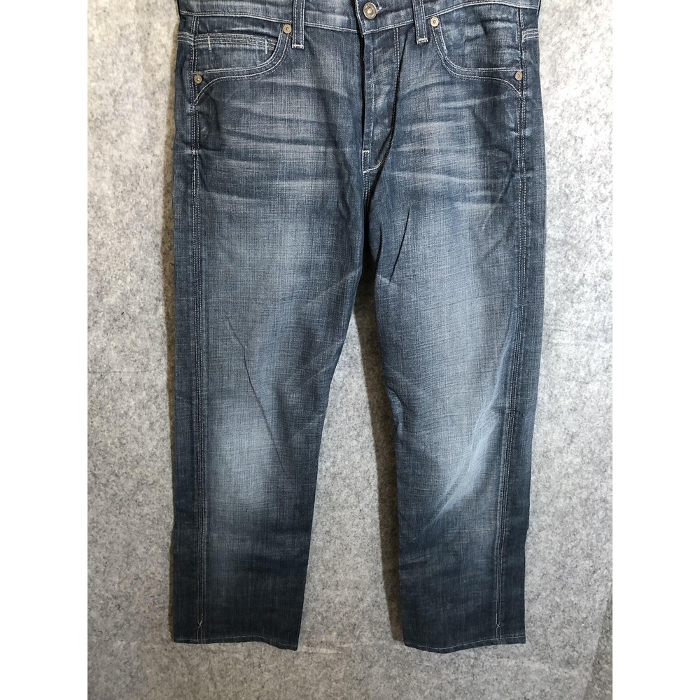 7 For All Mankind Jeans Mens 32‎ Blue Standard Straight Leg Stretch Made in USA